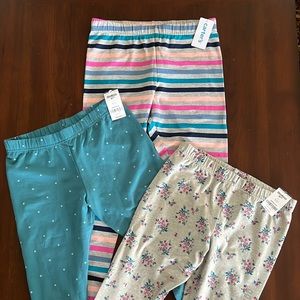 Lot of 3 NWT Kid Leggings - OshKosh/Carter’s size 14
